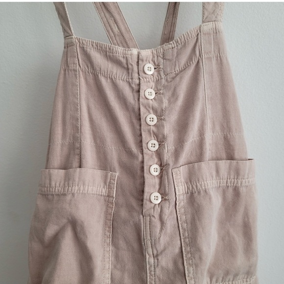 Free People Neutral Tan Pinnafore Overall Dress - Picture 6 of 7